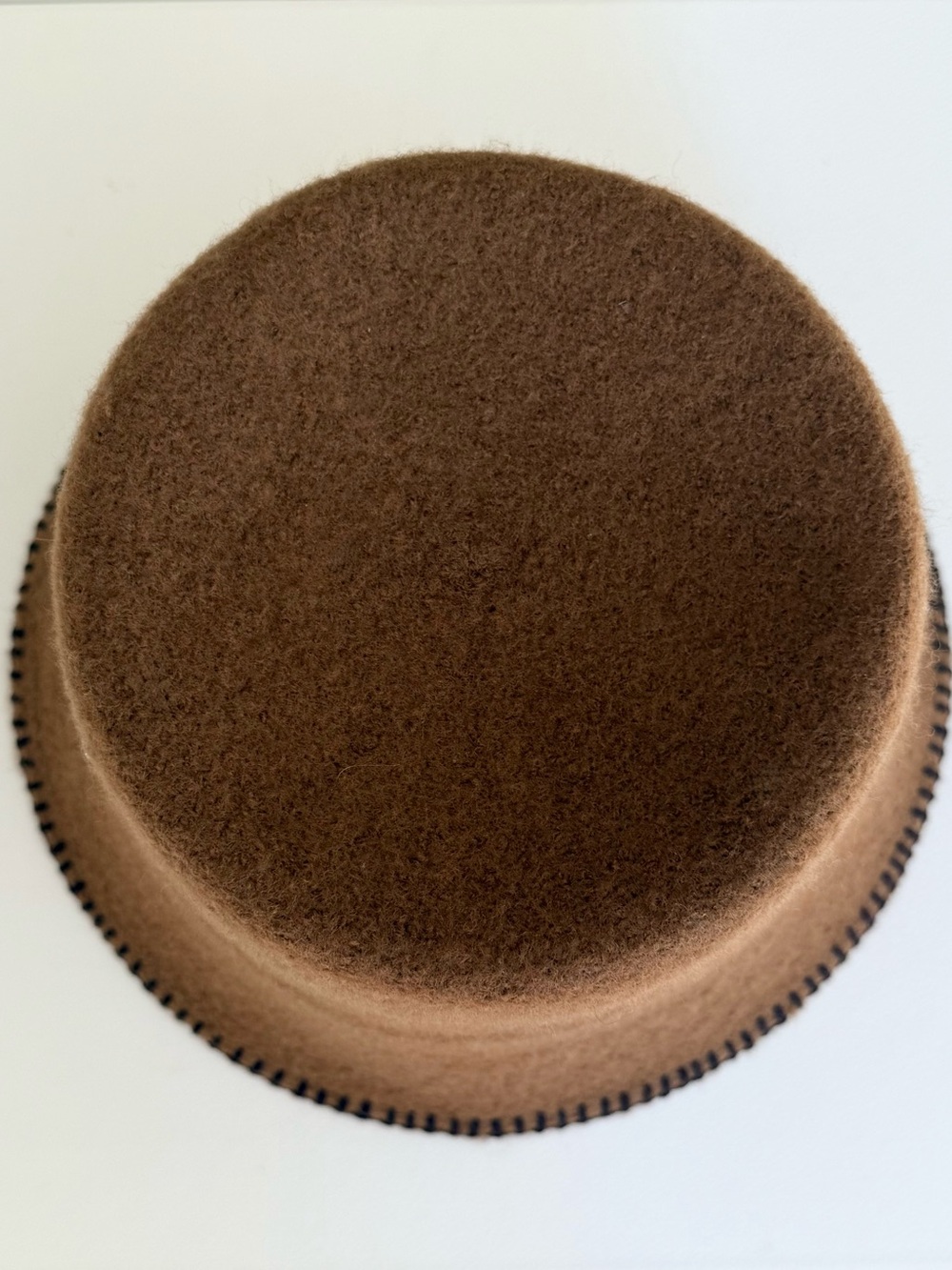 COS Brand New Brown Wool-Blend Bucket Hat with blanket-stitched edge. XS/S size. - Picture 8 of 14